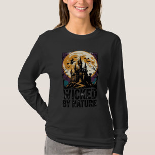 T-shirt Chemise de sorcière vintage Château hanté effrayan
