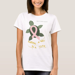 T-shirt Chemise de soutien de cancer du sein de tortue de