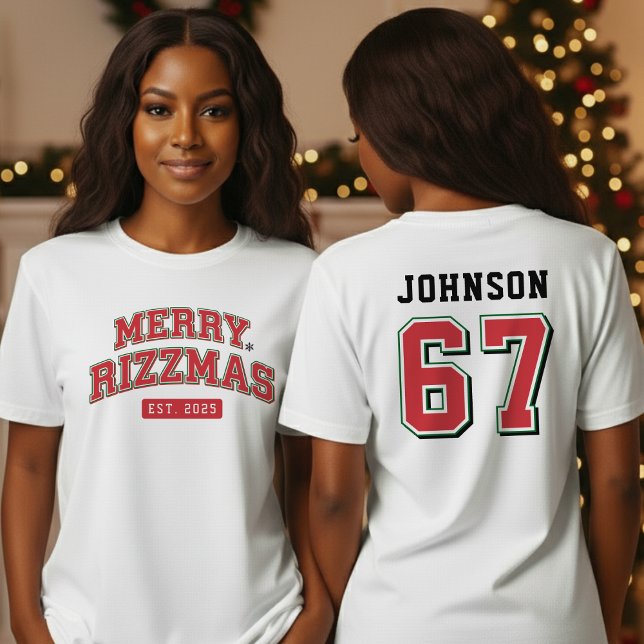 T-shirt Chemise de sport athlétique Merry Rizzmas Noël (Merry Rizzmas 67 Athletic Sports Jersey Christmas T-Shirt
)