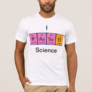 T-shirt Chemise de table périodique de science passée