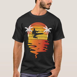 T-shirt Chemise de Taekwondo rétro coucher de soleil 70s v