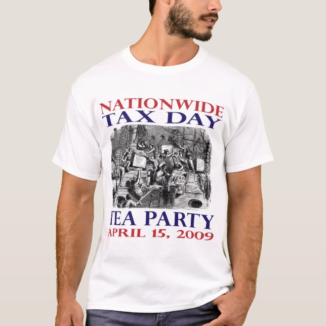 T-shirt Chemise de thé de Boston - hommes (Devant)