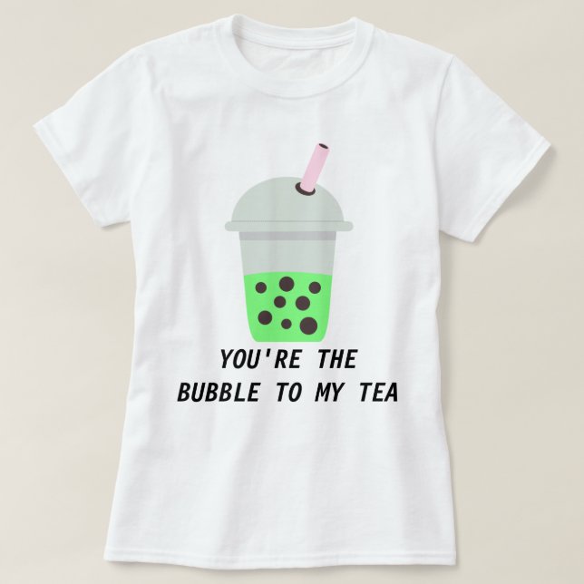T-shirt Chemise de thé de bulle (Design devant)