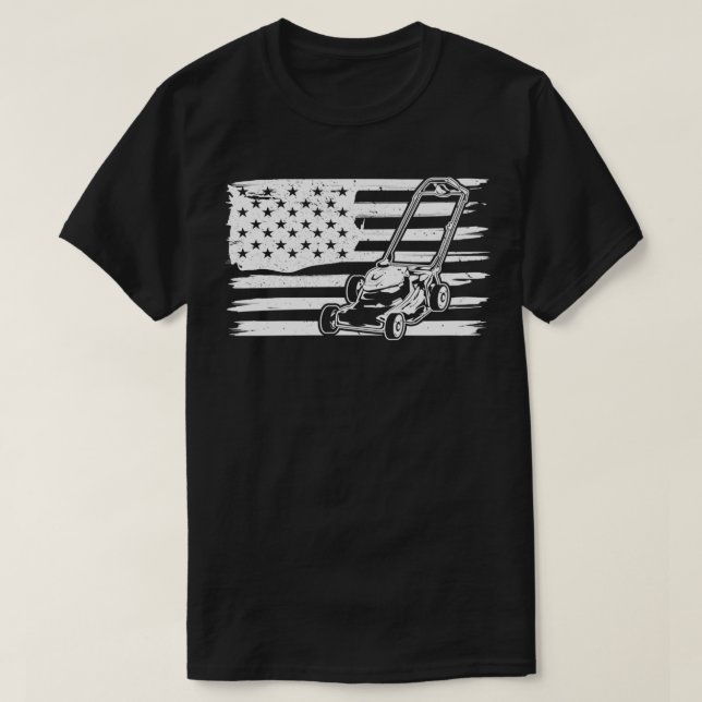 T-shirt Chemise de tondeuse à drapeau américain Chemise à  (Design devant)