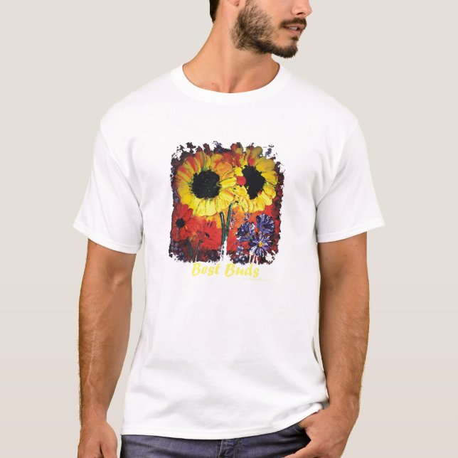 T-shirt Chemise de tournesol de "BestBuds" (Devant)
