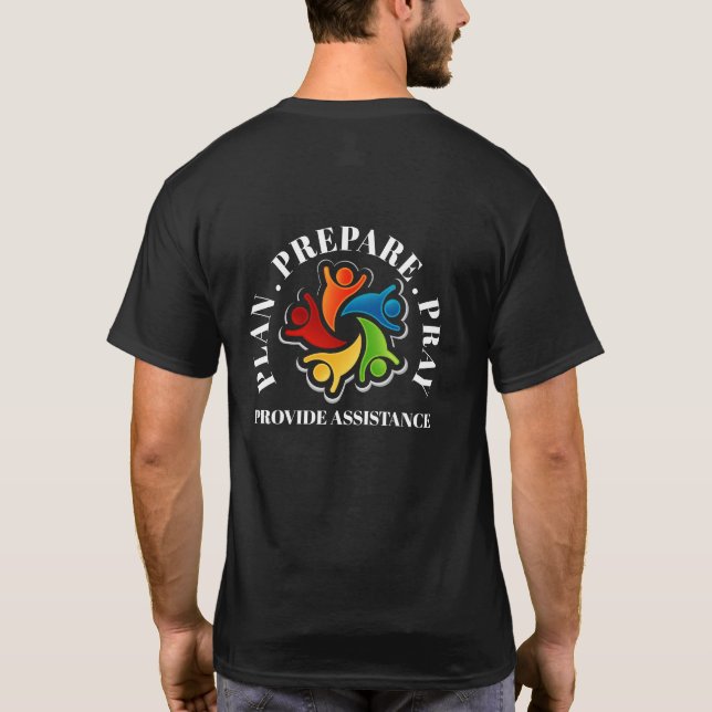 T-shirt Chemise de travail d'équipe de l'unité communautai (Dos)