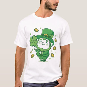 T-shirt Chemise de trèfle chanceux de lutin mignon
