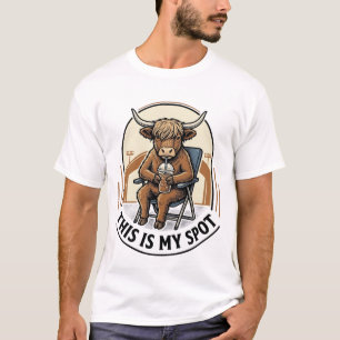 T-shirt Chemise de vache de baseball avec mascotte de café