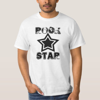 T-shirt Chemise de vedette du rock, noire et blanche