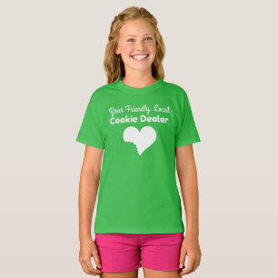 T-shirt Chemise de vendeur de biscuit de fille scout