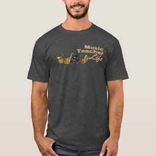 T-shirt Chemise de vie de professeur de musique, Instrumen