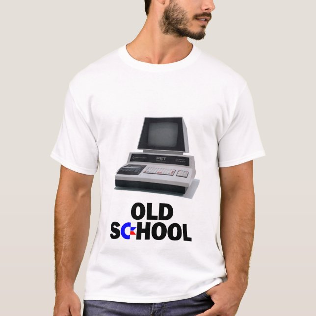T-shirt Chemise de vieille école de commodore (Devant)
