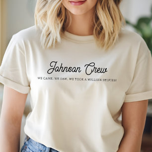T-shirt Chemise de voyage personnalisée pour la famille, É