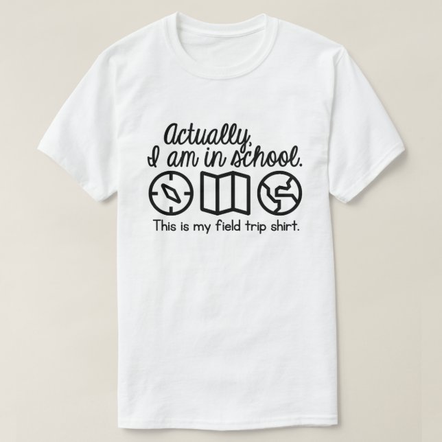 T-shirt Chemise de voyage sur le terrain (Design devant)