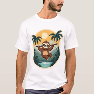 T-shirt Chemise de voyage tropicale vintage paresseux Cost