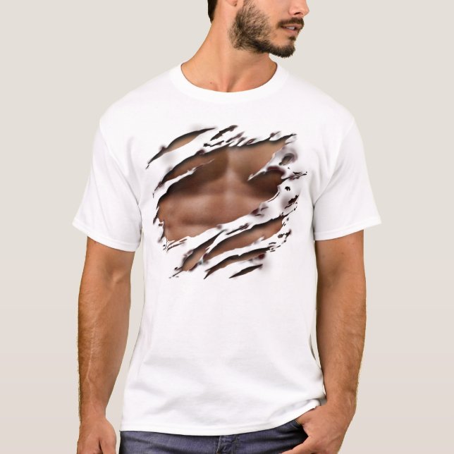 T-shirt Chemise Déchirée (Devant)