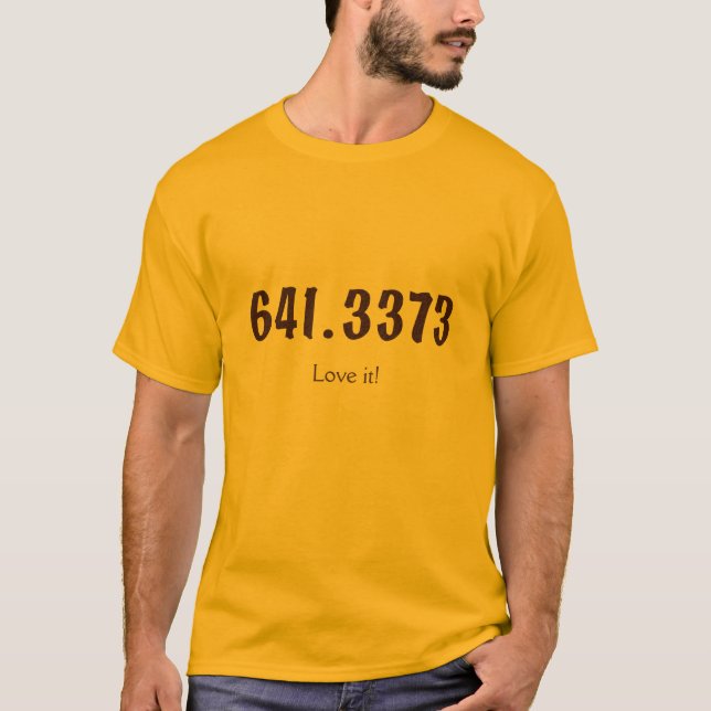 T-shirt Chemise décimale de café de Dewey (Devant)