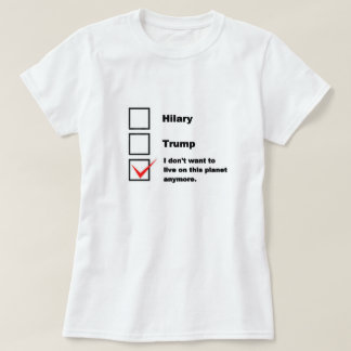 T-shirt Chemise d'élection. Hilary, atout, ou ni l'un ni
