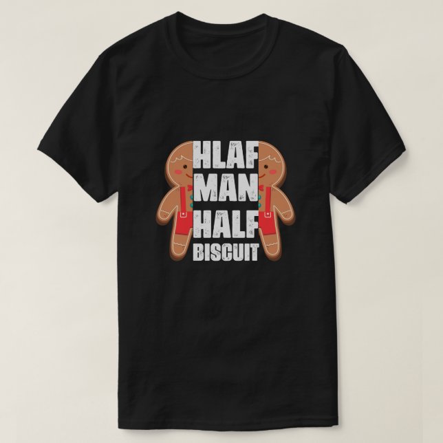 T-shirt Chemise demi-homme demi-biscuit (Design devant)