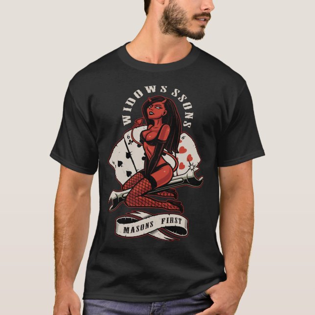 T-shirt Chemise démoniaque des fils veuves (Devant)