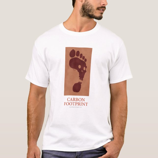 T-shirt Chemise d'empreinte de pas de carbone (Devant)