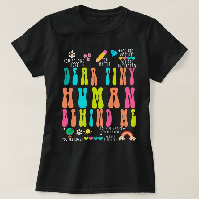 T-shirt Chemise d'enseignant de garderie personnalisée, Ch (Design devant)