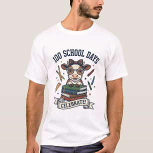 T-shirt Chemise d'enseignant de gravure vintage de vache d