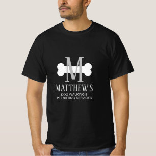 T-shirt Chemise d'entreprise pour promenade de chien & gar