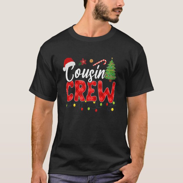 T-shirt Chemise d'équipage Cousin Noël Pyjama famille jume (Devant)