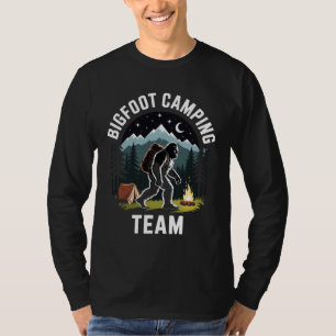 T-shirt Chemise d'équipe de camping Bigfoot, Sasquatch drô