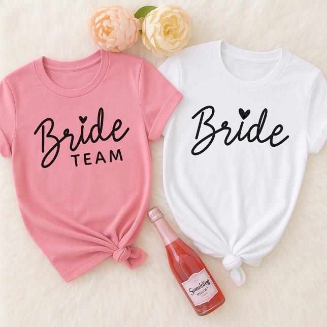 T-shirt Chemise d'équipe de servante de la fête de bachelo (Bridal Team Shirt, Bridal Team Sweatshirt, Personalized Bridal Team Shirt, Bridesmaid Proposal Gift,)