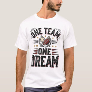 T-shirt Chemise d'équipe sportive vintage One Team One Dre