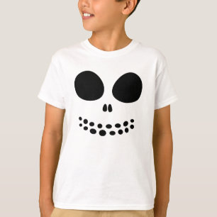T-shirt Chemise des garçons à visage crâne noir