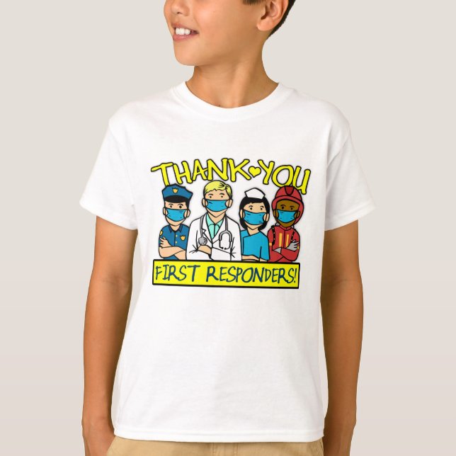 T-shirt Chemise des garçons des premiers répondeurs d'Merc (Devant)