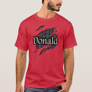 T-shirt Chemise d'esprit de tartan de Donald de clan