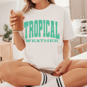 T-shirt Chemise d'été, chemise ambiance tropicale de plage