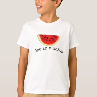T-shirt Chemise d'été pastèque "un sur un melon" pour enfa