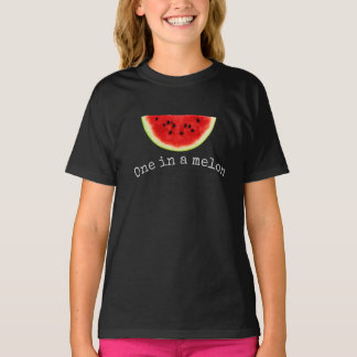 T-shirt Chemise d'été "une fille sur un melon" pastèque po