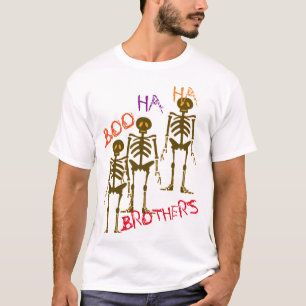 T-shirt Chemise d'Halloween Boo Ha Ha - Skeleton Brothers
