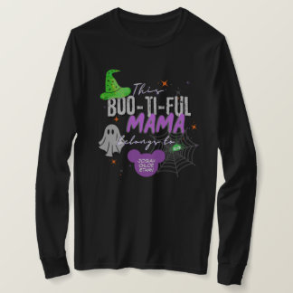 T-shirt Chemise d'Halloween Boo-ti-ful | T-S à manches lon