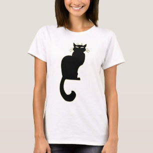 T-shirt Chemise d'Halloween femme Chat noir Dames Chat Top