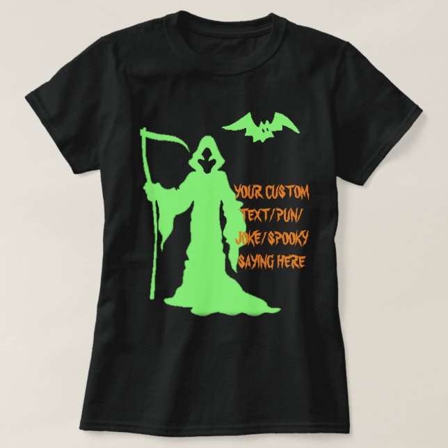 T-shirt Chemise d'Halloween Grim Reaper - Funny Pun Tee (Design devant)