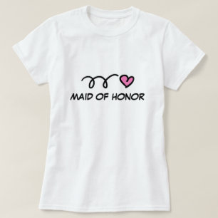 T-shirt Chemise d'honneur avec coeur rose