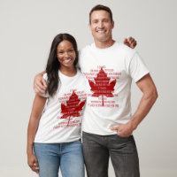 Chemise d'Hymne Canada Souvenir Chemises Canada Ca