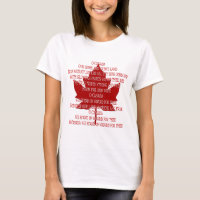Chemise d'hymne du Canada Souvenir des femmes Chem