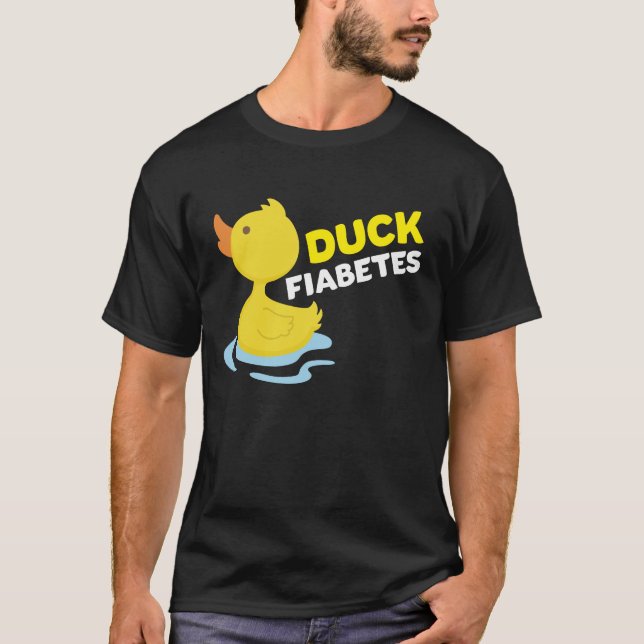 T-shirt Chemise diabétique drôle - Fiabète canard - Diab d (Devant)
