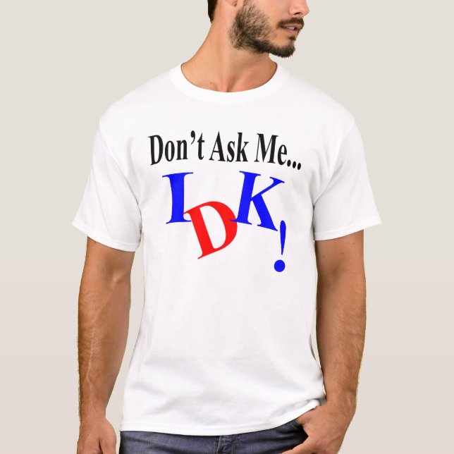 T-shirt Chemise d'Idk de masselotte des textes (Devant)