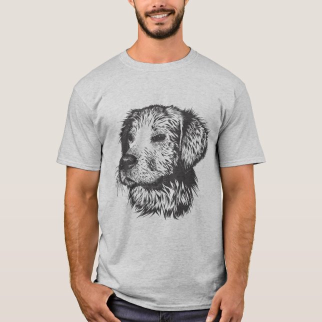 T-shirt "Chemise d'impression de chien adorable pour les a (Devant)