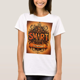 T-shirt Chemise d'impression Smart orange pour femmes