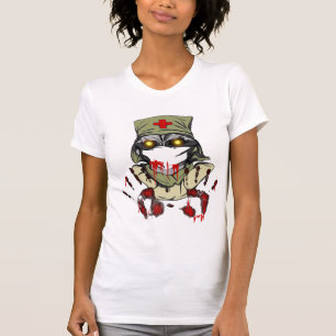 T-shirt Chemise d'infirmière de zombi